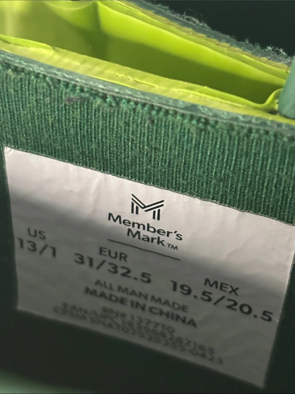 Member’s Mark Green Dino Rain & Snow Boots 13/1